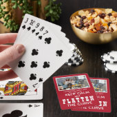 Blijf kalm en plat de Curve Photo Pokerkaarten (Insitu)
