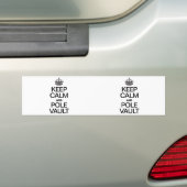 Blijf Kalm en Polsstokhoogspringen Bumpersticker (Op auto)