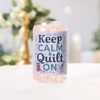 Blijf kalm en quilt op naaien minnaar ontwerp