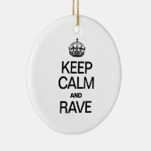 BLIJF KALM EN RAVE KERAMISCH ORNAMENT (Rechts)