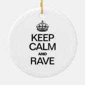 BLIJF KALM EN RAVE KERAMISCH ORNAMENT (Achterkant)