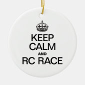 BLIJF KALM EN RC RACE KERAMISCH ORNAMENT (Voorkant)