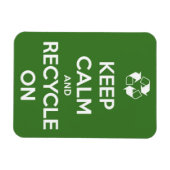 Blijf kalm en Recyclen op Premium Flexi Magnet Magneet (Horizontaal)