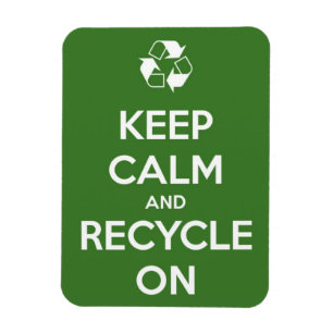 Blijf kalm en Recyclen op Premium Flexi Magnet Magneet