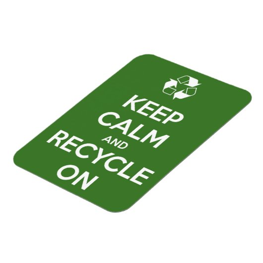 Blijf kalm en Recyclen op Premium Flexi Magnet Magneet (Linkerzijde)
