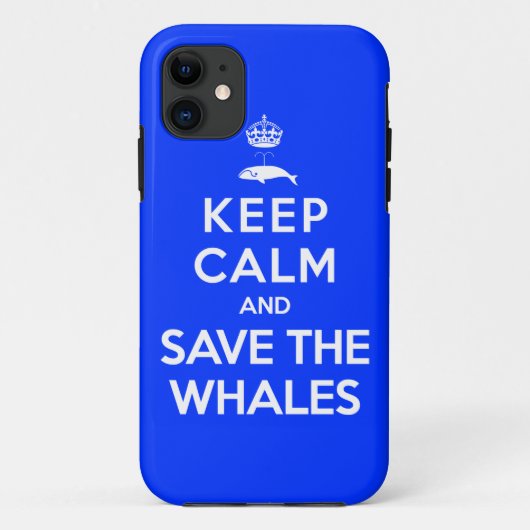 Blijf kalm en red de walvissen Case-Mate iPhone case (Achterkant)