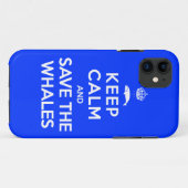 Blijf kalm en red de walvissen Case-Mate iPhone case (Achterkant (horizontaal))