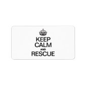 BLIJF KALM EN RED ETIKET (Voorkant)