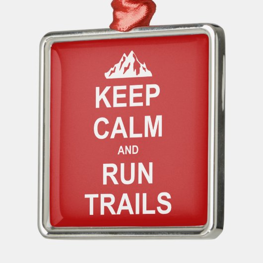 Blijf Kalm En Ren Trails Ultra Hardlopen Metalen Ornament (Links)