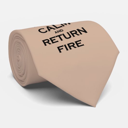 Blijf kalm en retourbrand Stropdas (Opgerold)