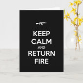 Blijf kalm en retourkaart kaart (Gele Bloem)