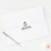 Blijf kalm en richt je op Taalstudies Vierkante Sticker (Envelop)