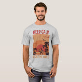 Blijf kalm en rijd de Wake Surfing T-shirt (Voorkant volledig)