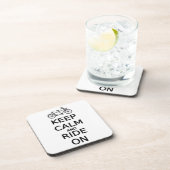 blijf kalm en rijd op woordkunst, tekstontwerp onderzetter (Rechterzijde)