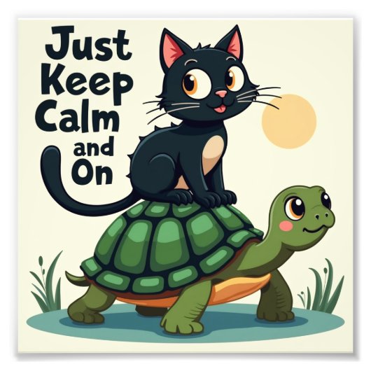 Blijf kalm en rijd verder foto afdruk (Voorkant)