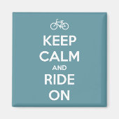 Blijf kalm en rijden op blauw magneet (Voorkant)