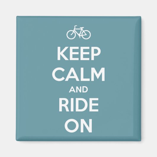 Blijf kalm en rijden op blauw magneet (Voorkant)