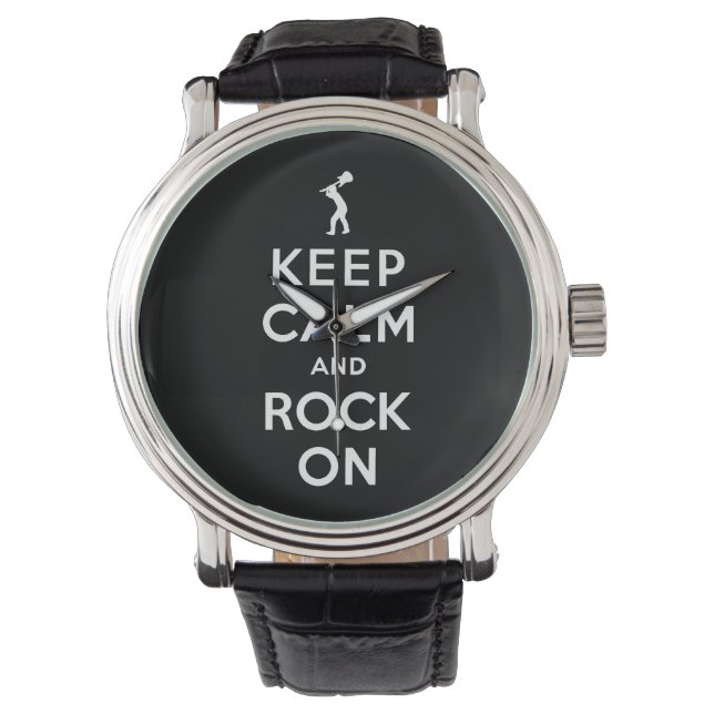 Blijf kalm en rock aan horloge (Voorkant)