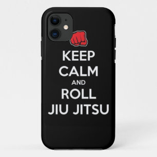 blijf kalm en rol jiu jitsu iPhone 11 hoesje