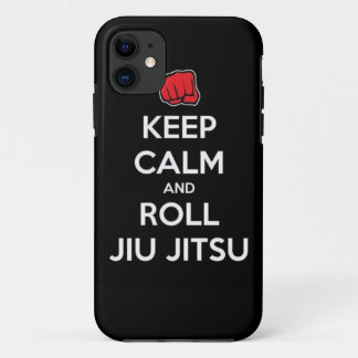 blijf kalm en rol jiu jitsu iPhone 11 hoesje