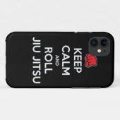 blijf kalm en rol jiu jitsu Case-Mate iPhone case (Achterkant (horizontaal))