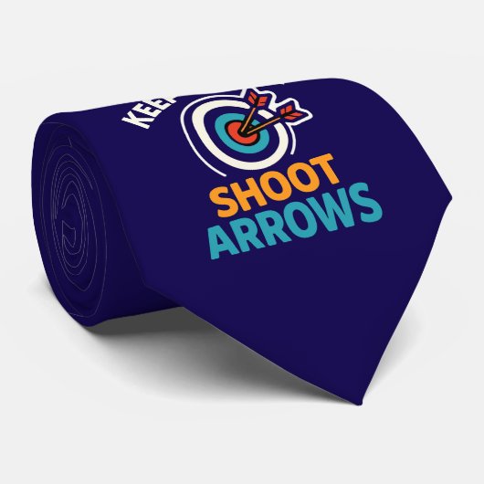 Blijf kalm en schiet pijlen - Archery Graphic Desi Stropdas (Opgerold)