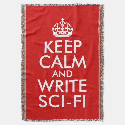 Blijf kalm en schrijf Sci-Fi Deken (Voorkant Verticaal)
