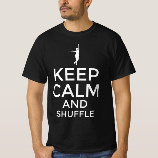 Blijf kalm en schudden t-shirt (Voorkant)