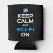 Blijf kalm en sci-fi aan blikjeskoeler (Achterkant)