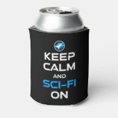 Blijf kalm en sci-fi aan blikjeskoeler (Blikje Achterkant)
