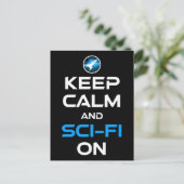 Blijf kalm en sci-fi aan briefkaart (Staand voorkant)