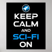 Blijf kalm en sci-fi aan poster (Voorkant)