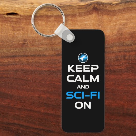 Blijf kalm en sci-fi aan sleutelhanger (Voorkant)