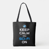 Blijf kalm en sci-fi aan tote bag (Achterkant)