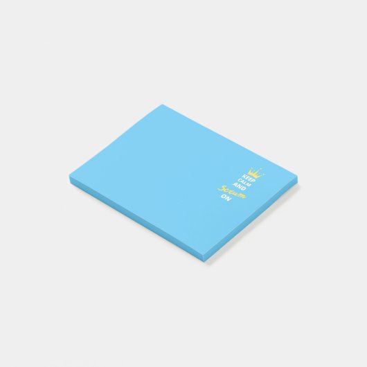Blijf kalm en Scrum op Post-it Post-it® Notes (Schuin)