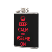 Blijf kalm en #selfie door heupfles (Links)