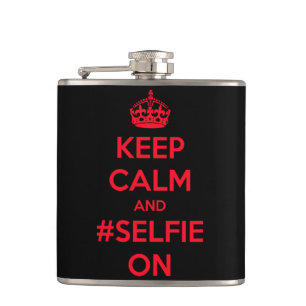 Blijf kalm en #selfie door heupfles