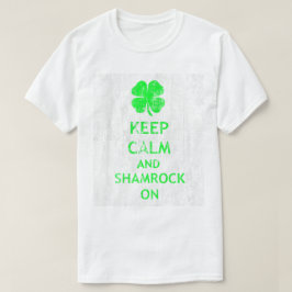 Blijf kalm en Shamrock op DS T-shirt