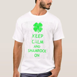 Blijf kalm en Shamrock op DS T-shirt