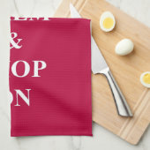 Blijf kalm en shop op theedoek (Quarter Fold)