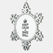 BLIJF KALM EN SKEEBALL TIN SNEEUWVLOK ORNAMENT (Rechts)