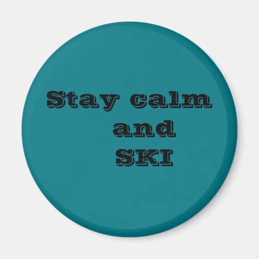 Blijf kalm en SKI Magnet (Voorkant)