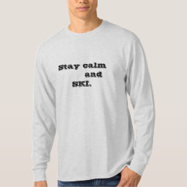 Blijf kalm en SKI Mannen Lange hoes T-shirt