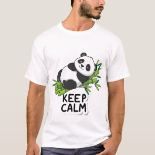 Blijf kalm en slaap als een panda t-shirt