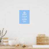 Blijf kalm en slaap verder | Baby blauwe poster vo (Keuken)