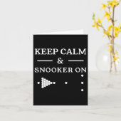 Blijf kalm en snooker op biljart poolspeler kaart (Gele Bloem)