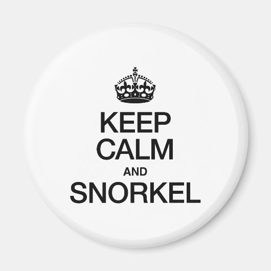 Blijf Kalm en Snorkelen Magneet (Voorkant)