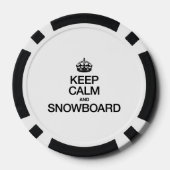 BLIJF KALM EN SNOWBOARD POKER CHIPS (Achterkant)