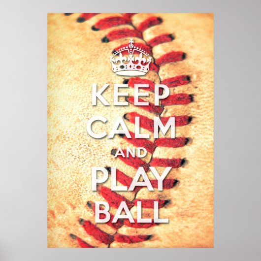 blijf kalm en speel bal poster (Voorkant)