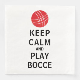 Blijf kalm en speel Bocce Servet